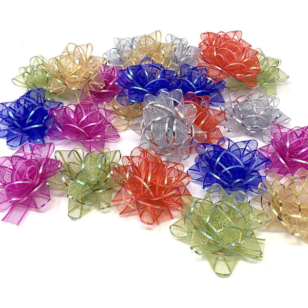 24-pk 3\" Everyday gaveinnpakningsbuer 6-farget assortert