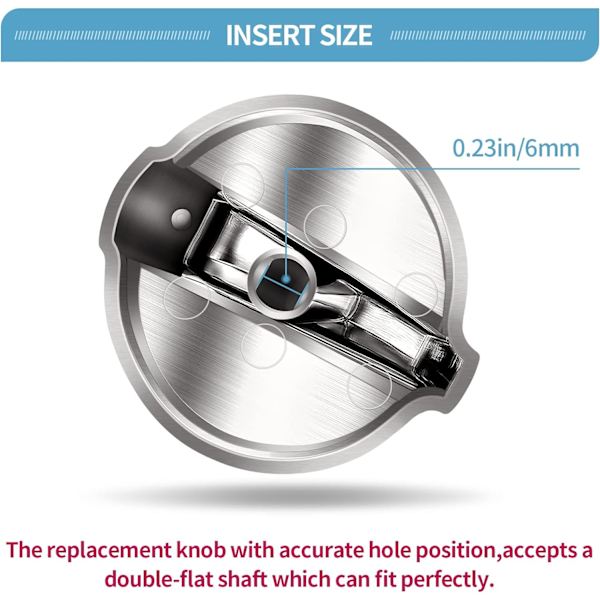 5-pack WB03T10284 Spisknoppar för ugn och spis, oändlig