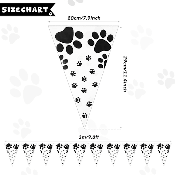 5 stk. Hundeparty Dekorationer Dalmatiner Hund Fødselsdag