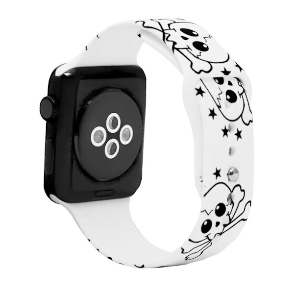 iWatch Silikonesportsrem med kranie 38mm Print