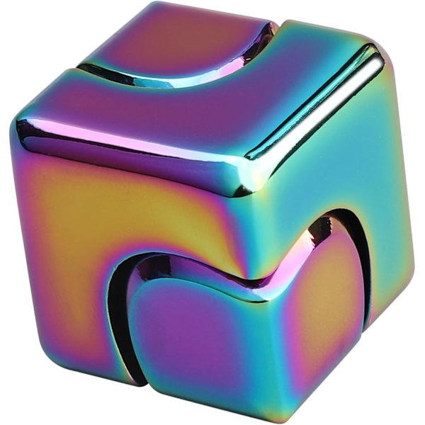 Infinite Gear Fidget Cube - 2-i-1 Transformabel Spinner - Stresslindring (Regnbåge)