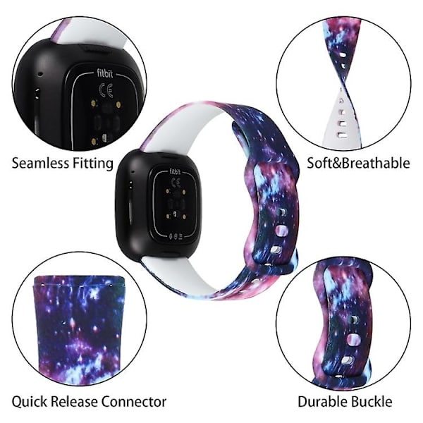 DLB-tryckta klockarmband för Fitbit Versa 3 A