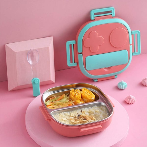 Lunsjboks. Rustfritt stål isolert 2/3 rom Bento-boks