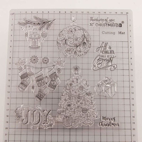 Jul Clear Stamp Merry Christmas-stämplar