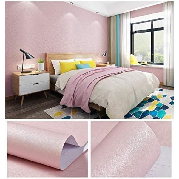 Silke Pink Peel and Stick Tapet (15,7 tommer x 118 tommer)