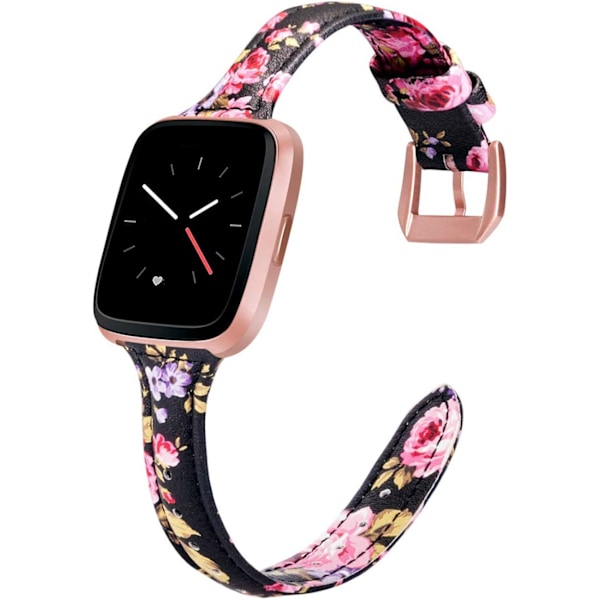 Wearlizer Slim Läderersättningsarmband för Fitbit Versa 2