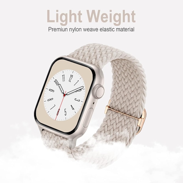 Flätad Solo Loop kompatibel med Apple Watch Band 42 mm