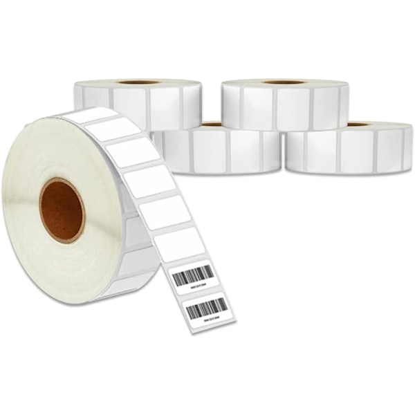 1,2 x 0,8 Termiska etiketter för streckkod - Kompatibel med Zebra & Rollo etikettskrivare