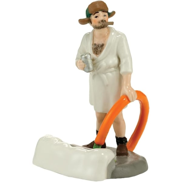 Department 56 Snow Village National Lampoon's Christmas Vacation Accessories Cousin Eddie i morgonfigur, 2,95 tum, flerfärgad