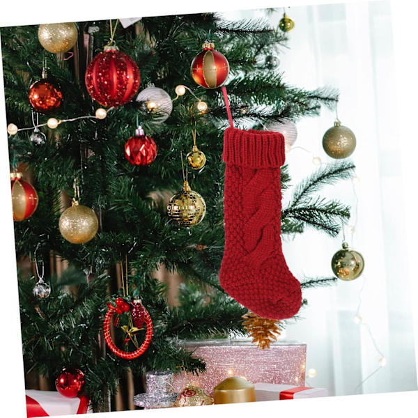 TOPBATHY 2-pack Julstrumpor Julstrumpor Julstrumpor för barn Julhängande strumpa Julstrumpa Dekoration Julgranspynt