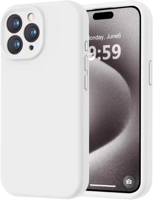 Premium silikone iPhone 15 Pro cover med mikrofiberfor, stødsikkert -