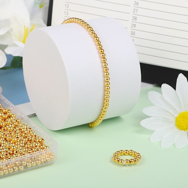2133 st Runda distanspärlor Set: Idealisk för armband, halsband och smycken hantverk