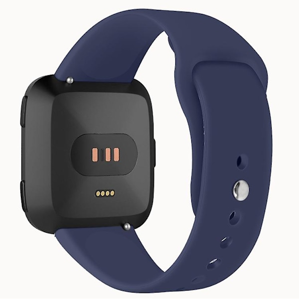 För Fitbit Versa 2 / Fitbit Versa Lite enfärgat silikonarmband TRS Navy