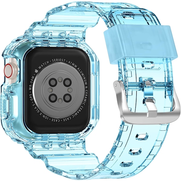 Kompatibel med krystallklare Apple Watch-reim, 45 mm 44 mm