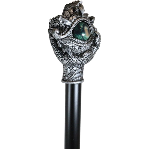 Ebros Gift Gotisk Ocular Evil Eye of Sauron Drake Inom Drake Klor Dekorativ Prop Cosplay Polystone Resin Walking Swagger Cane Fantasy