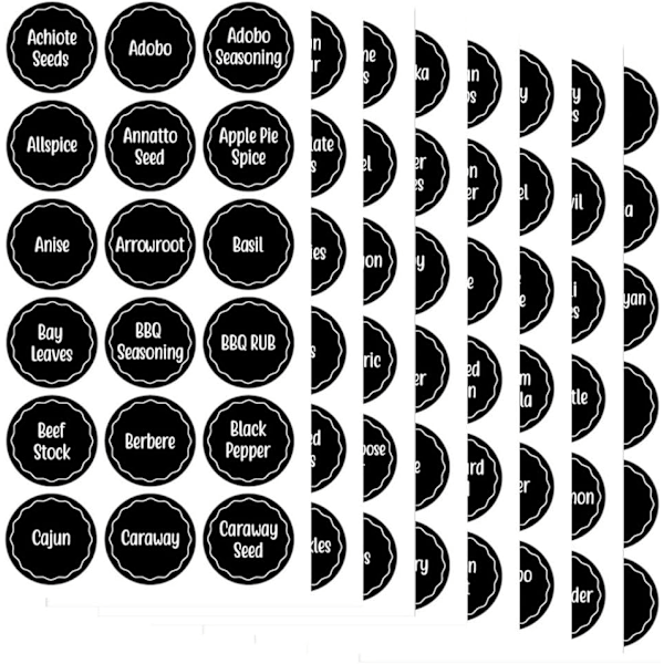 Krydderietiketter til glas: Køkkenorganisation