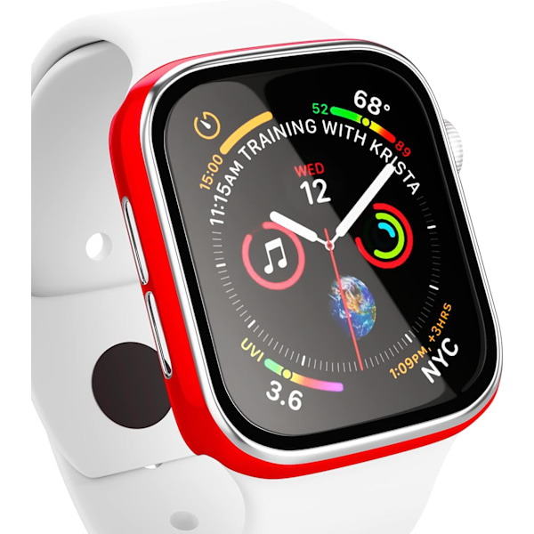 [6-pack] Skal kompatibelt med Apple Watch 45mm Series 8 Series 7 med skärmskydd i härdat glas, Hård PC Ultratunt Repskyddande Stötfångarskydd Pro