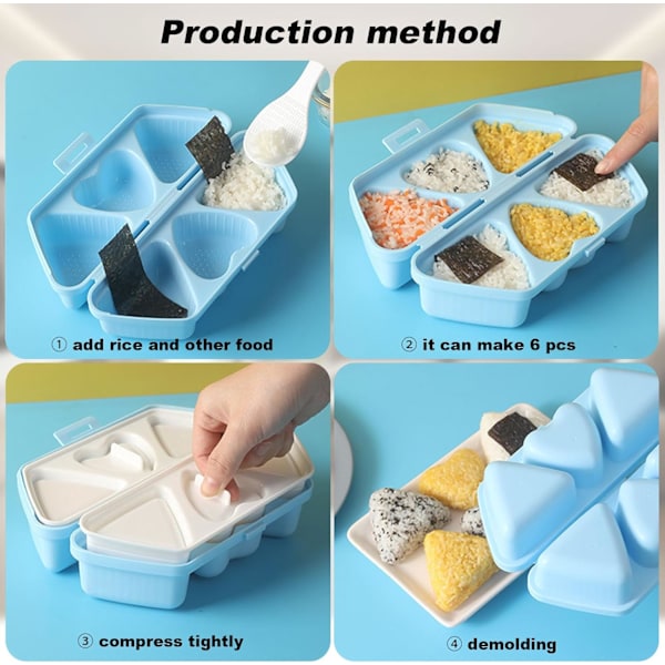 Onigiri-form - 2 st Non-Stick Sushi Rice Ball Maker och Bento-form