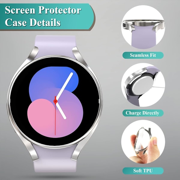 [3-pak] Etui kompatibel med Samsung Galaxy Watch 5/Galaxy Watch 4