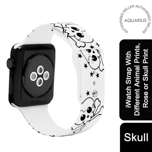 iWatch Silikonesportsrem med kranie 38mm Print