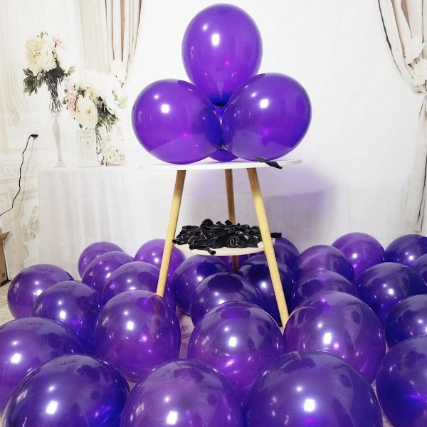 300 Pakke Lilla Ballonger - 12 Tommers Mørk Lilla Festballonger - Til Bryllup, Bursdag, Baby Shower og Mer Mørk Lilla 12 Tommer Mørk Lilla 12 Tommer