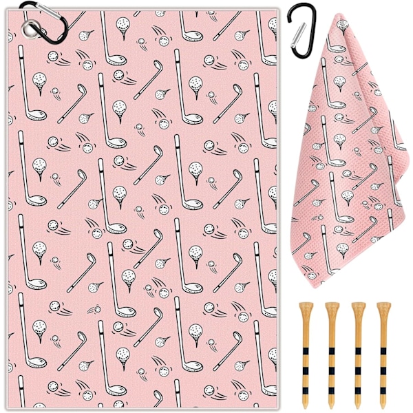 Golfhåndklæde med klips - Mikrofiber stor golfklud