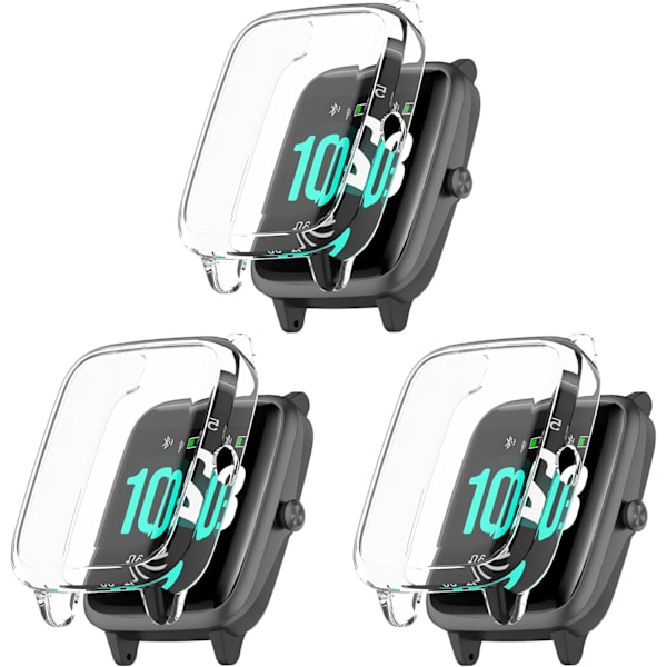 Skyddsfodral Kompatibelt med Fitpolo/Yamay/Lintelek/Willful/Letscom/Veryfitpro/Lifebee/HAFURY ID205L IP68 1.3\" Pekskärm Smartwatch TPU Fodral