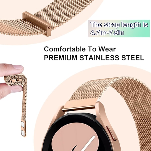 Milanese rem kompatibel med Galaxy Watch 4/5 rem, 20 mm