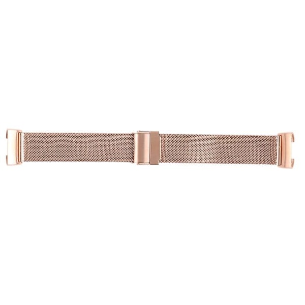 Til Fitbit Charge 4 Dobbelt Forsikrings Spænde Milanese Urrem FDT Rose Gold