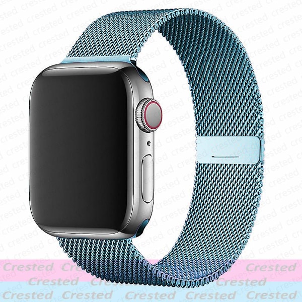 Milanese Loop-rem för Apple Watch Ultra Band 44mm 40mm 45mm 41mm 49mm 42mm 38mm 44 Mm Correa Armband Iwatch Serie 3 6 Se 7 8 Porcelain blue 38mm 40mm 41mm
