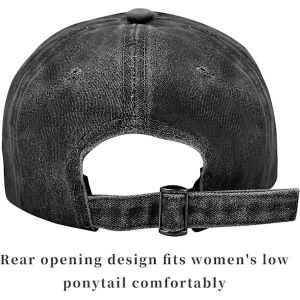 3 stk. Unisex Vintage Vasket Distressed Baseball-Cap, Retro Justerbar Dad