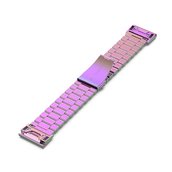 För Garmin Fenix 5 rostfritt stål klockarmband STO Colorful