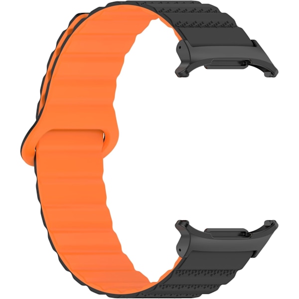 Magnetisk rem kompatibel med   Galaxy Watch 7 Ultra 47mm, Sport silikone rem Stærk magnetlink med rustfrit stål adapter til mænd og kvinder