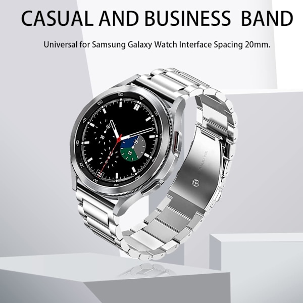 Kompatibel med Galaxy Watch 7 6 5 4 FE Band Pro Classic Active 2 40mm 44mm 43mm 47mm 45mm 42mm 46mm 20mm Galaxy Watch 3 Band 41mm Menn Kvinner