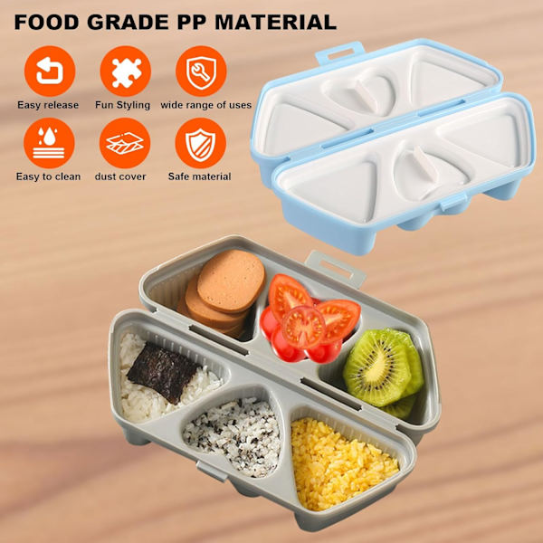 Onigiri-form - 2 st Non-Stick Sushi Rice Ball Maker och Bento-form