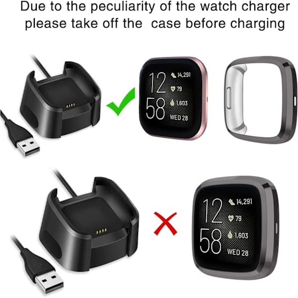 Fodral - Kompatibelt med Fitbit Versa 2 Smartwatch