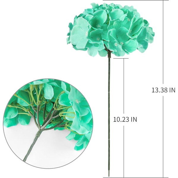 Tiffany Silke Hortensiahoder Kunstige Blomsterhoder med Stilker til Hjemmet