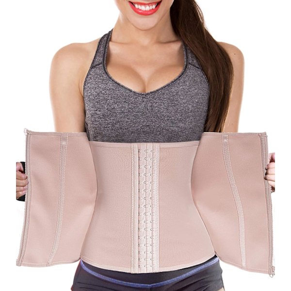 Ursexyly Women Waist Trainer Corset Zipper Hook Shapewear Double Control Body