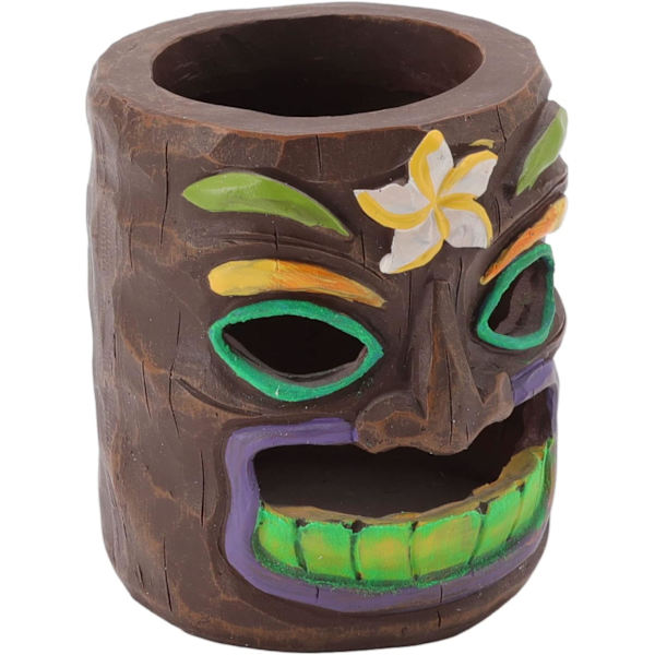 Tiki Totem pennhållare, nyhet fluorescerande harts Tiki Totem pennkopp, Tiki prydnad pennkopp för penna, penna, borste och kontorsmaterial Tiki dekoration Tiki Totem