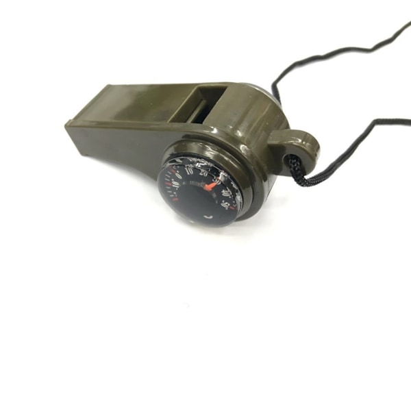 Taktisk Armé 3 i 1 Visselpipa Kompass Termometer Nödsituation Överlevnad Camping Vandring
