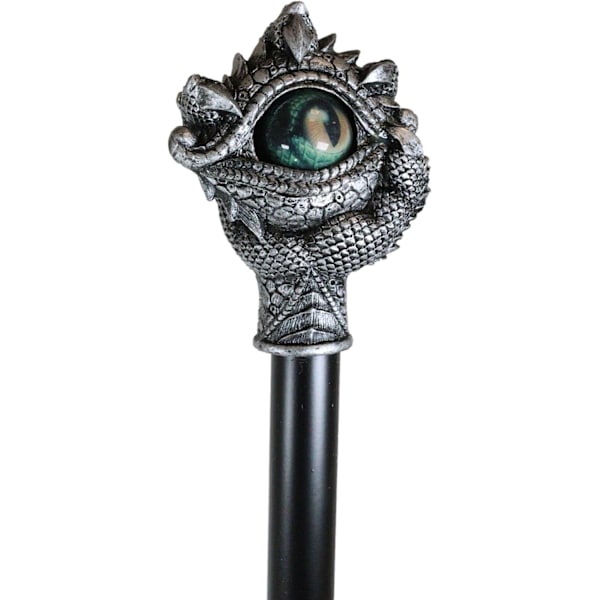 Ebros Gift Gotisk Ocular Evil Eye of Sauron Drake Inom Drake Klor Dekorativ Prop Cosplay Polystone Resin Walking Swagger Cane Fantasy