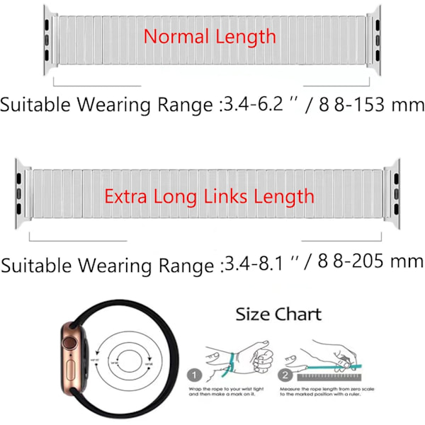 Til   Watch Ultra 2 49mm Strækbar Elastisk Solo Loop Sport Metalremme Kompatibel med   Watch Ultra 49mm Smart Watch rustfrit stål udvidelse