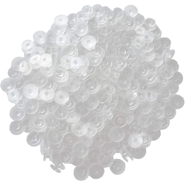 250st Renspänne Plast Transparent Knapp/Blandad 2 Färger Svart