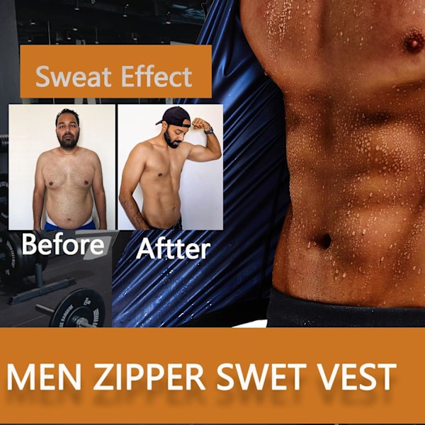 Bastu svett väst träning tank top midjetränare för män kompressionsträning