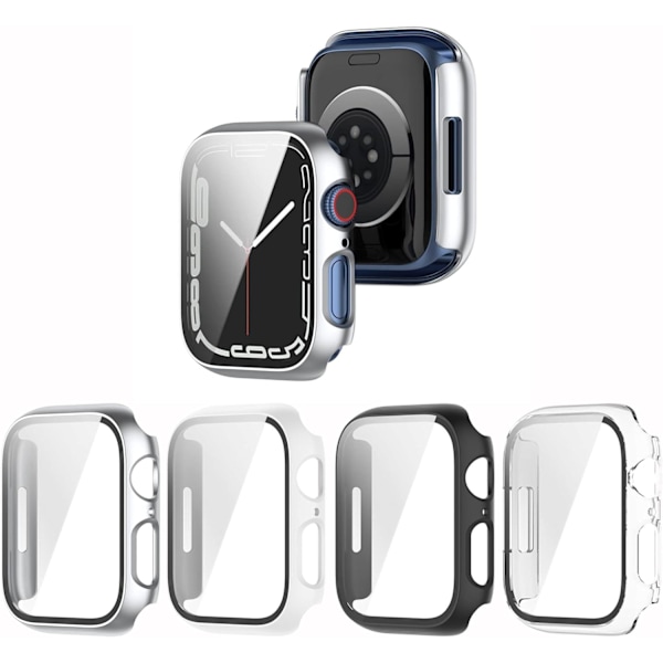 4-pack hårt PC-fodral kompatibelt med Apple Watch Series 6 5 4 44 mm
