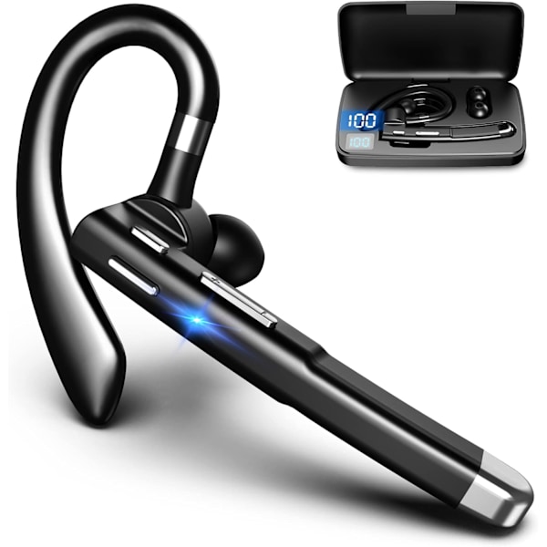 Bluetooth Øretelefoner for Alle Telefoner - 180 Timer Standby, 270° Roterende Mikrofon, Berøringskontroll og Bluetooth 5.1 med LED-deksel