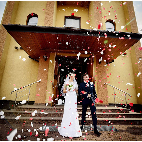 3200 stk kunstige roseblader for bryllup, fest - hvite