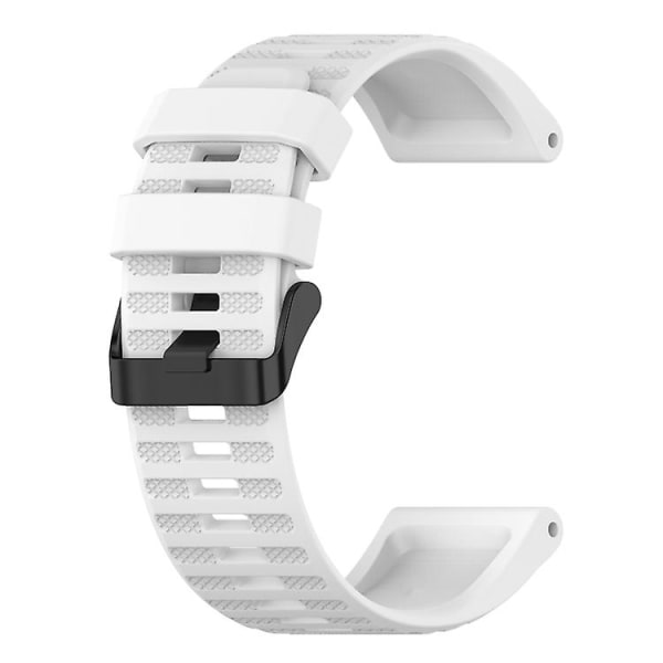 Til Garmin Fenix 3 26mm Horisontal Tekstur Silikone Urrem Med Fjernelsesværktøj NVU White