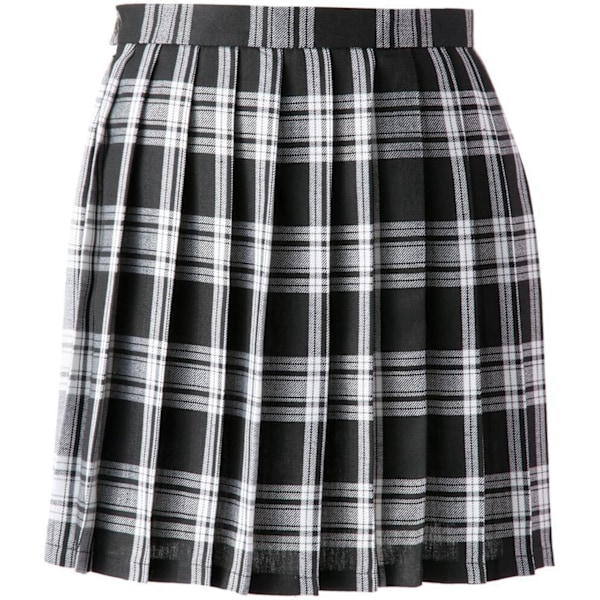 Golden service Women School Uniforms Plaid Pleated Costume Mini Skirt