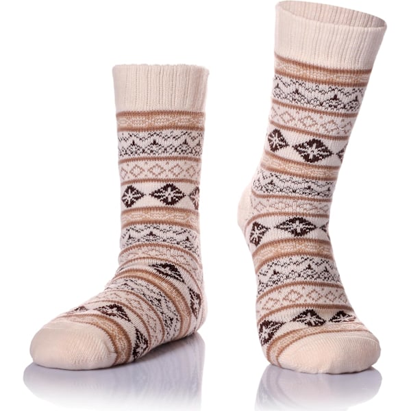 Herreslippersokker Fuzzy Fleece-foret Varme Hyggelige Hyttestrømper